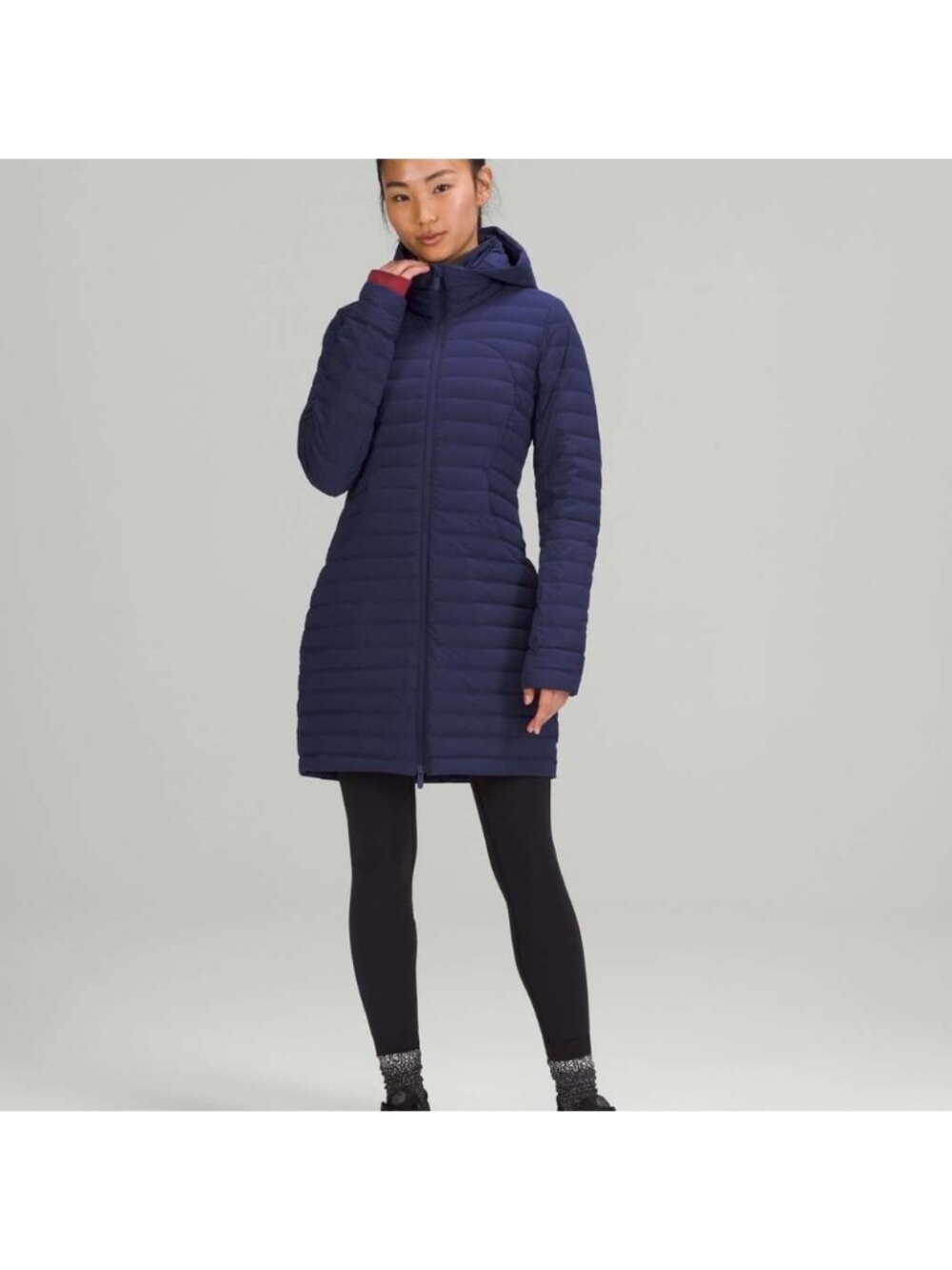 Lululemon Pack It Down Long Jacket Night Sea Like New
